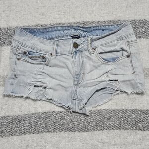 4/$20- American Eagle Outfitters Light Blue Distressed Jean Booty Shorts